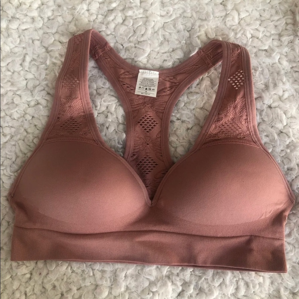 Rose mesh Racerback sports bra